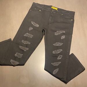 Distressed Black Jeans Men
